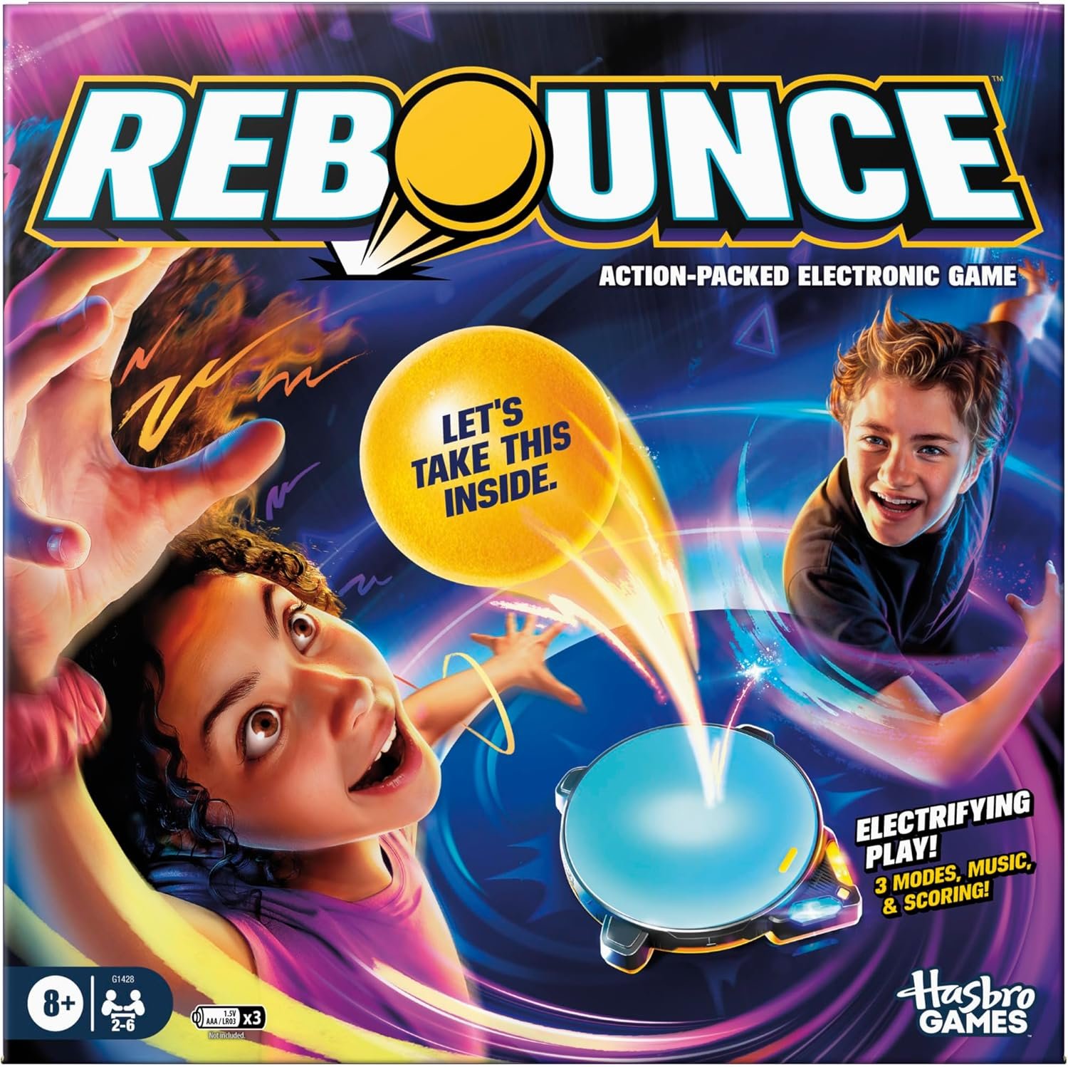 Rebounce Game | Indoor and Outdoor Electronic Action Game for Kids, Teens, and Adults | Ages 8+ | 2 to 6 Players | 10 Mins. | Family Travel Games